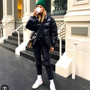 NWOT Who What Wear Black Puff Coat